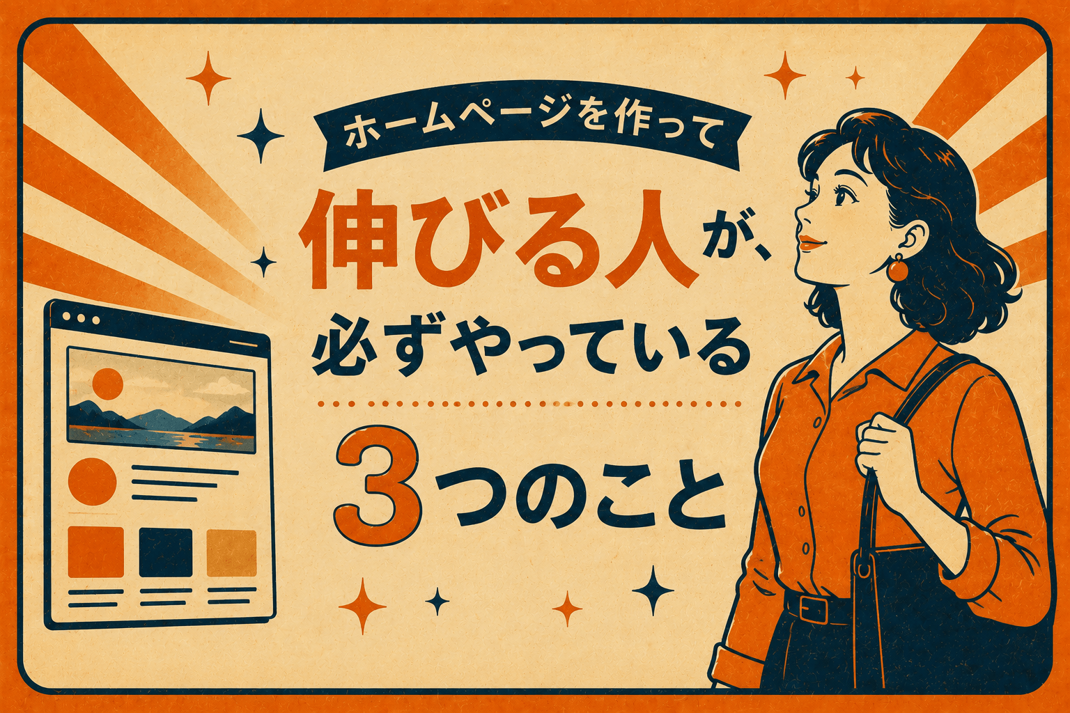 ホームページを作って”伸びる人”が、必ずやっている3つのこと